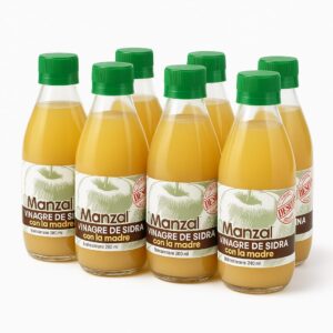 Pack x6 botellas de 280 ml de vinagre de sidra de manzana Manzal