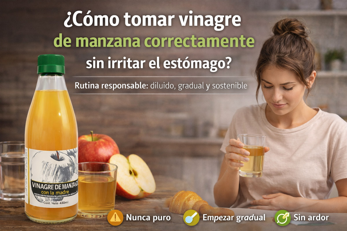 Cómo tomar vinagre de manzana correctamente sin irritar el estómago