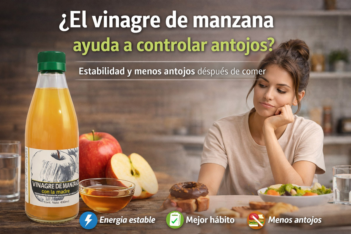 El vinagre de manzana ayuda a controlar antojos